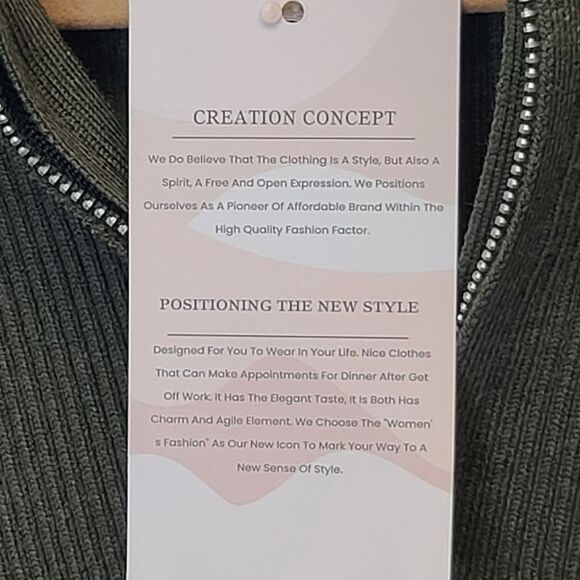 NWT Fashion Women's Quarter Zip Pullover Turtleneck Dark Green Sweater S - Picture 11 of 13